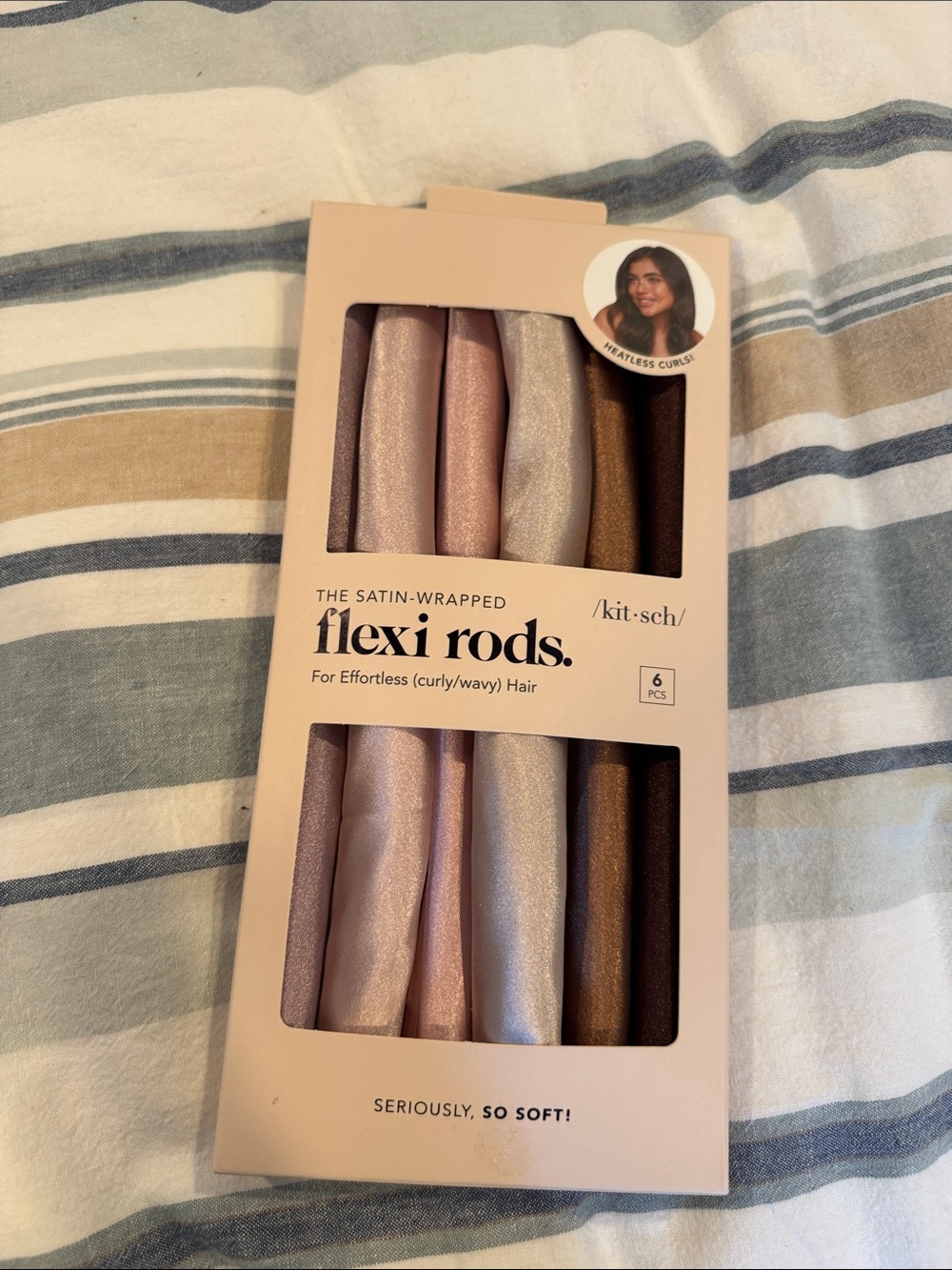 Kitsch Satin-Wrapped Flexi Rods - Pink, Rose Gold, Silver, Brown
